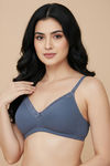 Zivame Padded Non Wired 3/4th Coverage Tshirt Bra - Flokstone Gray — thumbnail 1